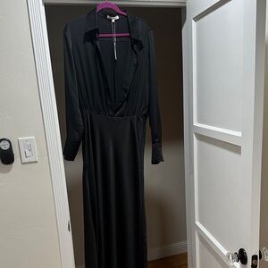 Elegant Black Long Sleeve Dress